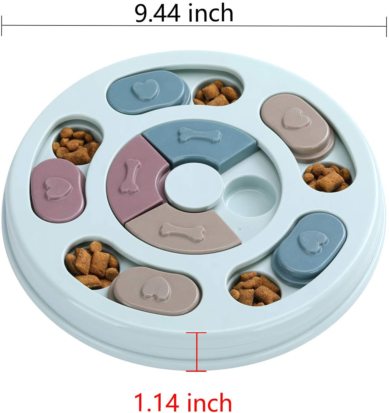 Dog Puzzle,Dogs Food Toys for IQ Training & Mental Enrichment,Dog Treat Puzzle(Blue)