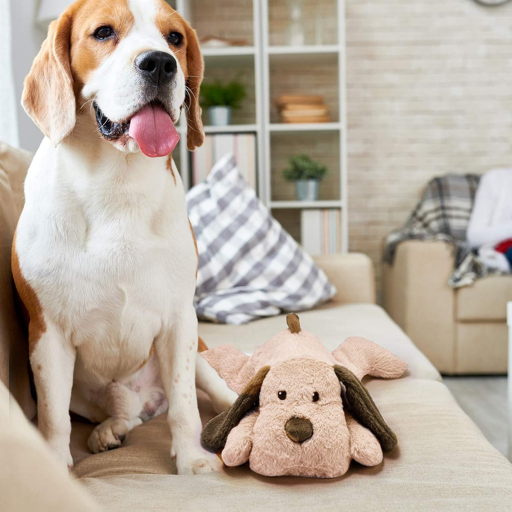 Puppy Heartbeat Toy for Anxiety Relief Dog Behavioral Aid Toy for Puppies Sleep Aid Separation Anxiety Soother Cuddle, Brown