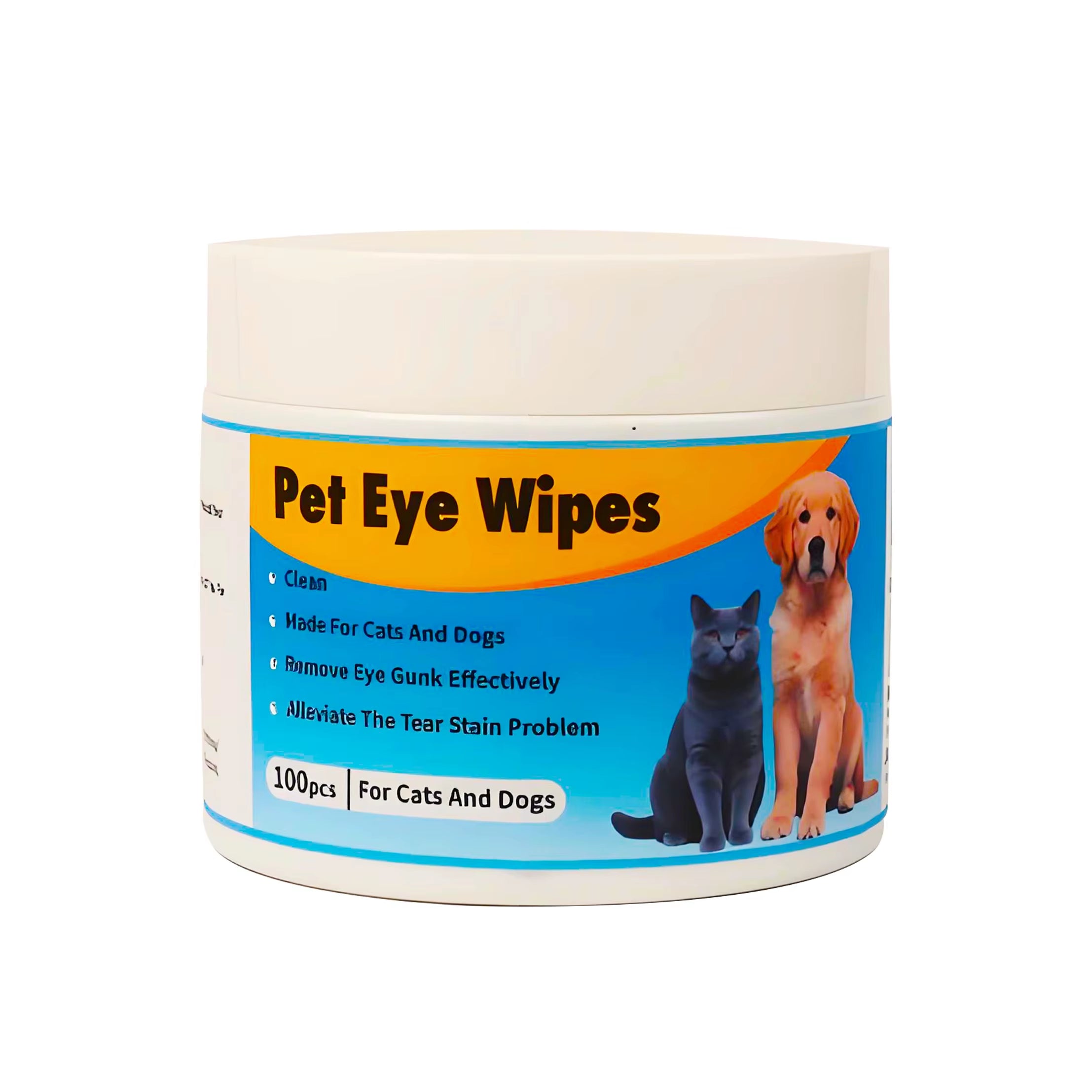Wholesale Pet Eye Wipes 100 Count Jar Package, with Ultra Soft Thickened Wipes, for Tear Stain Relief and Daily Eye Care