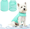 Dog Cooling Vest, Breathable Mesh PVA Dog Shirt, Lightweight Soft Instant Chill Sleeveless Pet Clothes, Adjustable Cooler Jacket Puppy Outfit for Hot Summer Outdoor, Green M