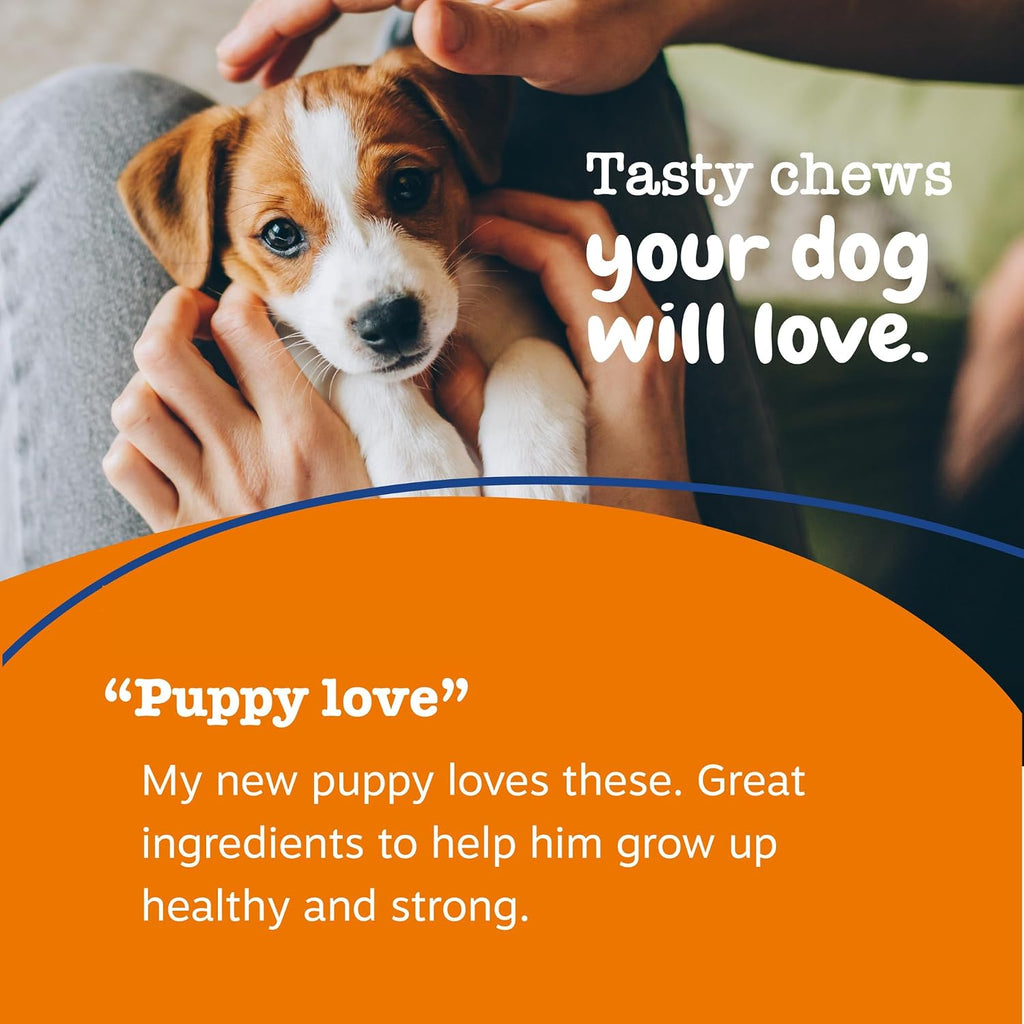 Zesty Paws Dog Multivitamin, Chewable Dog Vitamins and Supplements for Hip & Joints, Skin & Coat, Omega 3 Fish Oil for Dogs- Puppy Multivitamin - Chicken Puppy Bites- 90Ct