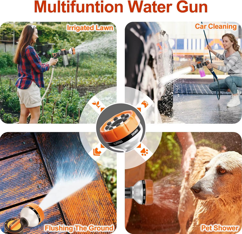 Upgraded Dog Shower Attachment Dog Washing Hose Attachment 8-In-1 Mode Dog Shampoo Sprayer with 3.5Oz 100Cc Soap Dispenser