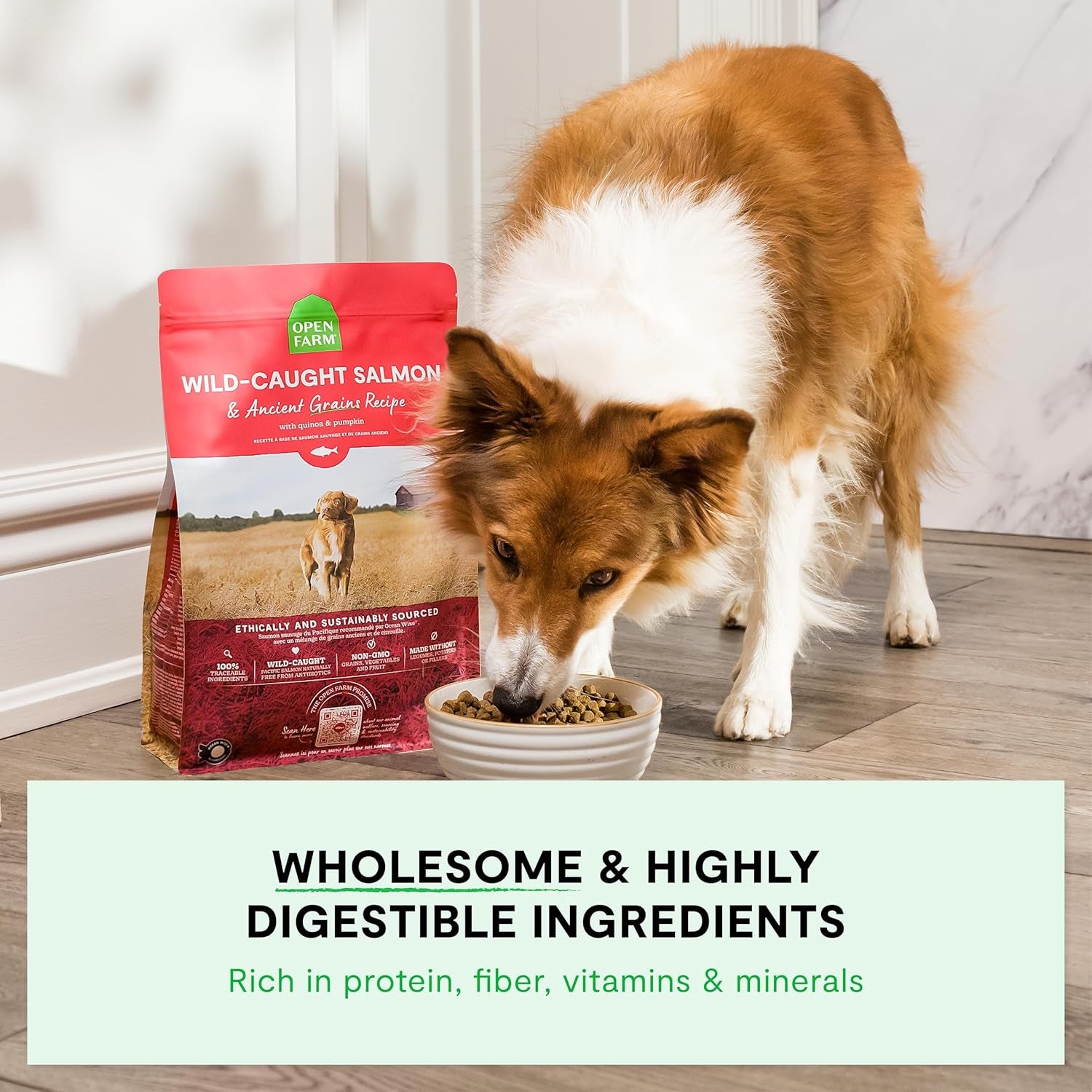 Ancient Grains Dry Dog Food, Pasture Raised Lamb Kibble, 22Lb Bag | All Life Stages, All Breed Sizes, Protein-Rich & Nutrient Dense, 100% Traceable Ingredients, Non-Gmo Fruits & Veggies.