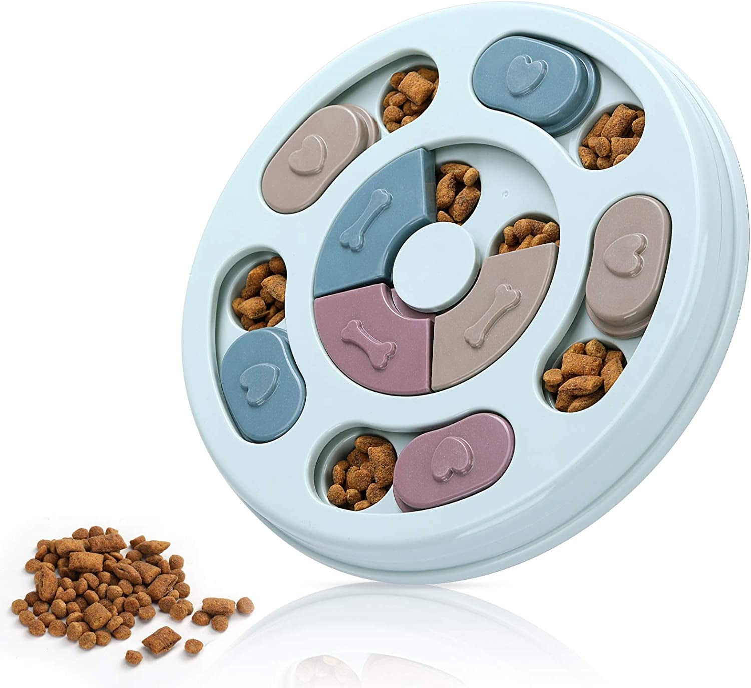 Dog Puzzle,Dogs Food Toys for IQ Training & Mental Enrichment,Dog Treat Puzzle(Blue)
