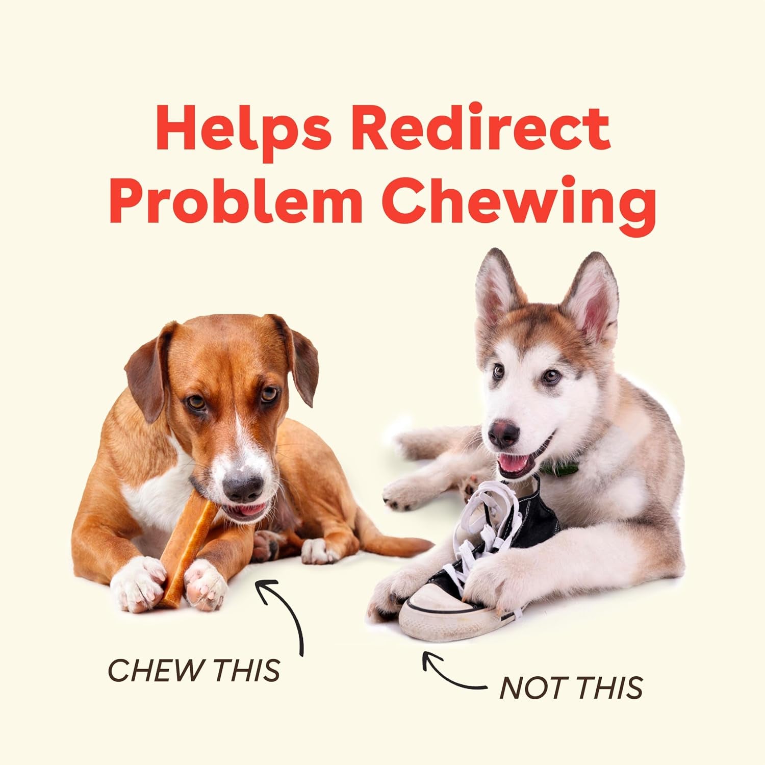 Yak Cheese Chews for Dogs & Teething Puppies, Natural, Long-Lasting Himalayan Dental Treats (3 Pack Small)