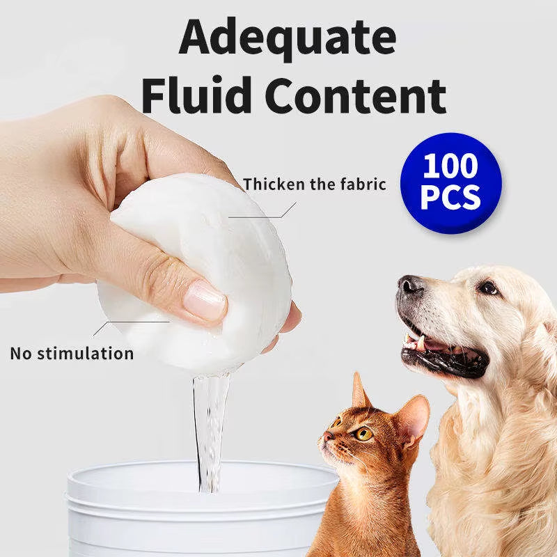 Wholesale Pet Eye Wipes 100 Count Jar Package, with Ultra Soft Thickened Wipes, for Tear Stain Relief and Daily Eye Care